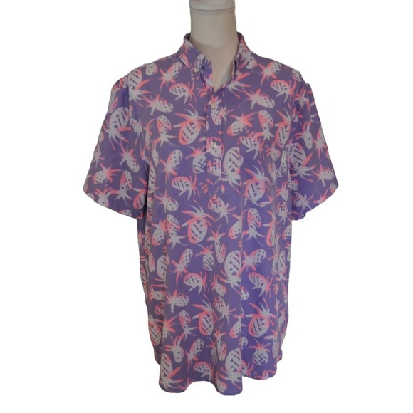 chubbies Other - Chubbies Men's Pineapple Print Performance Polo SZ L